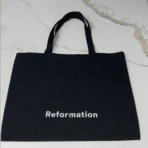 Reformation Classic Black Canvas Tote